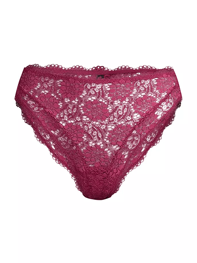 

Кружевные стринги Peony с высокой талией Else, фуксия
