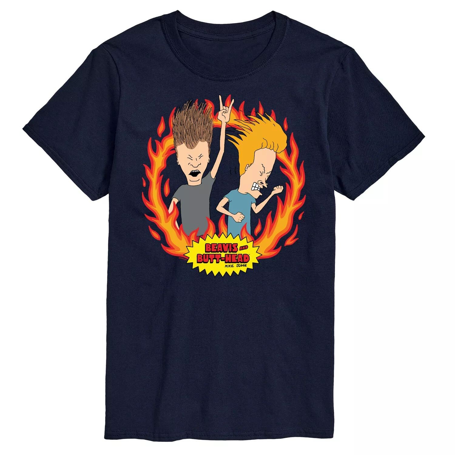 

Мужская футболка Beavis And Butthead Rock Flames Licensed Character