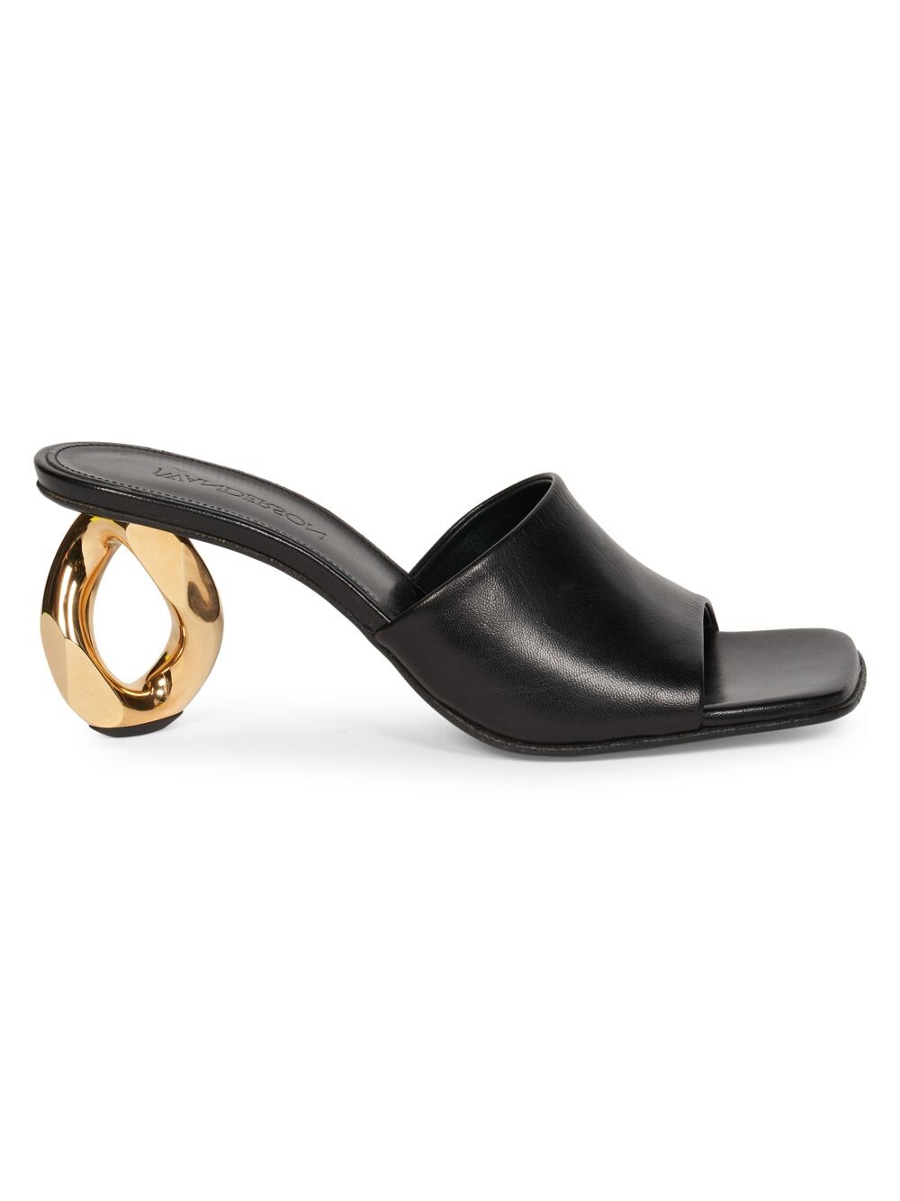 

Кожаные мюли с цепочкой на каблуке JW Anderson, черный