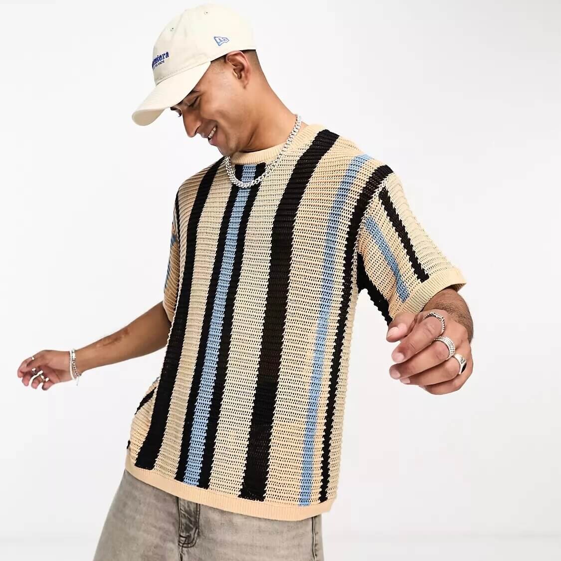 

Футболка Jack & Jones Oversized Open Knit, песочный, Бежевый