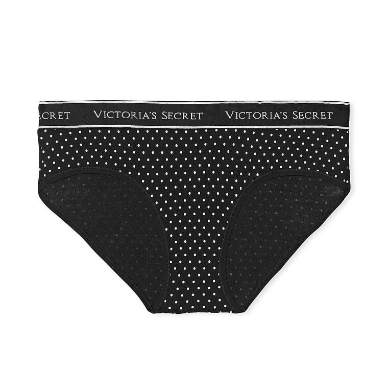 

Трусы Victoria's Secret Logo Cotton Hiphugger, черный