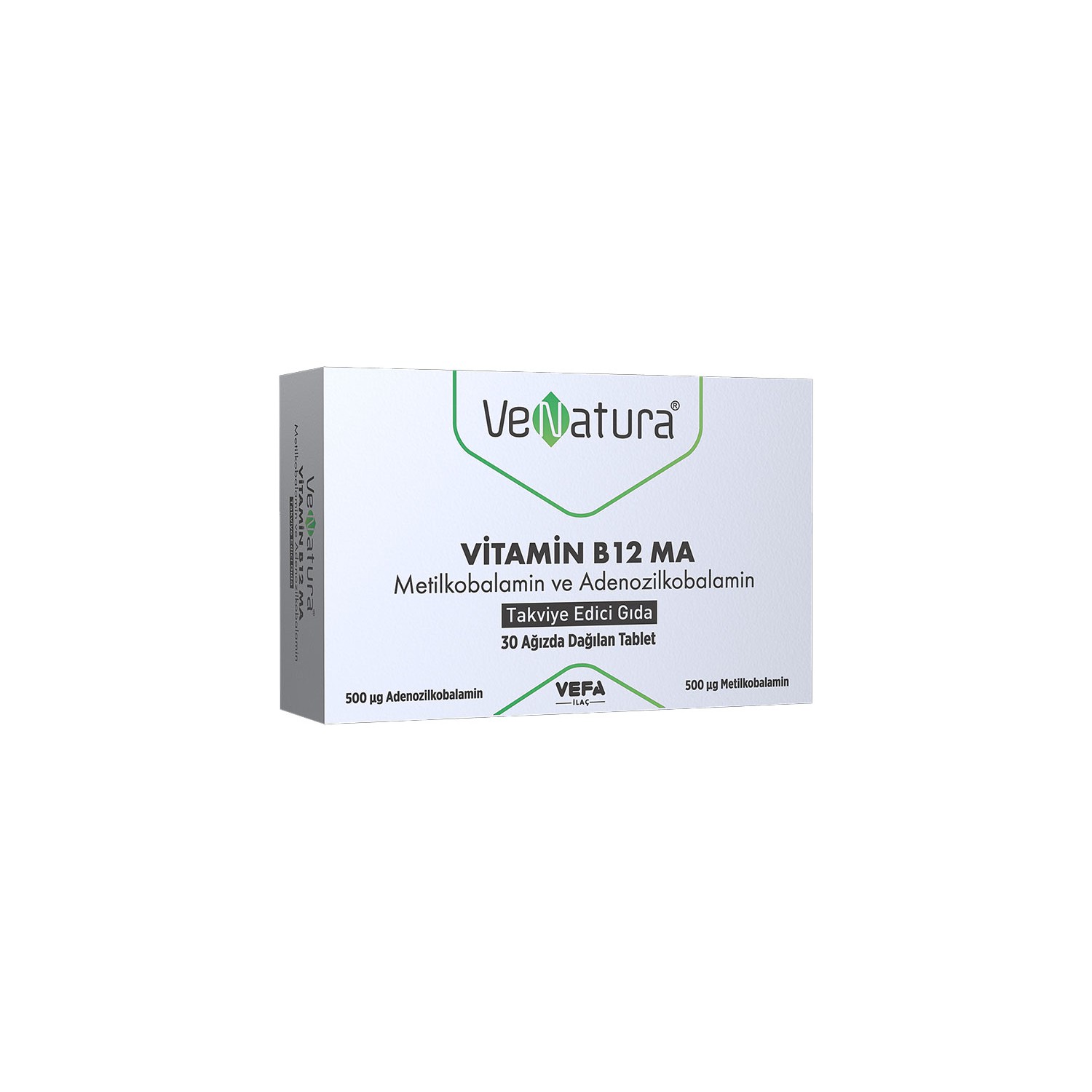 Пищевая добавка Venatura B12 Ma, 30 таблеток метилкобаламин b12 90 таблеток