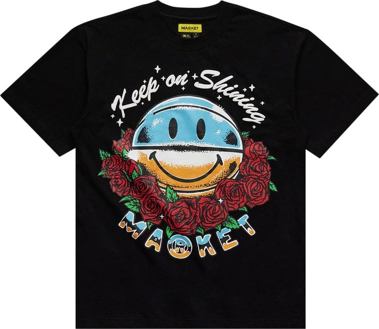 Футболка Market Smiley Keep On Shining T-Shirt 'Black', черный - фото