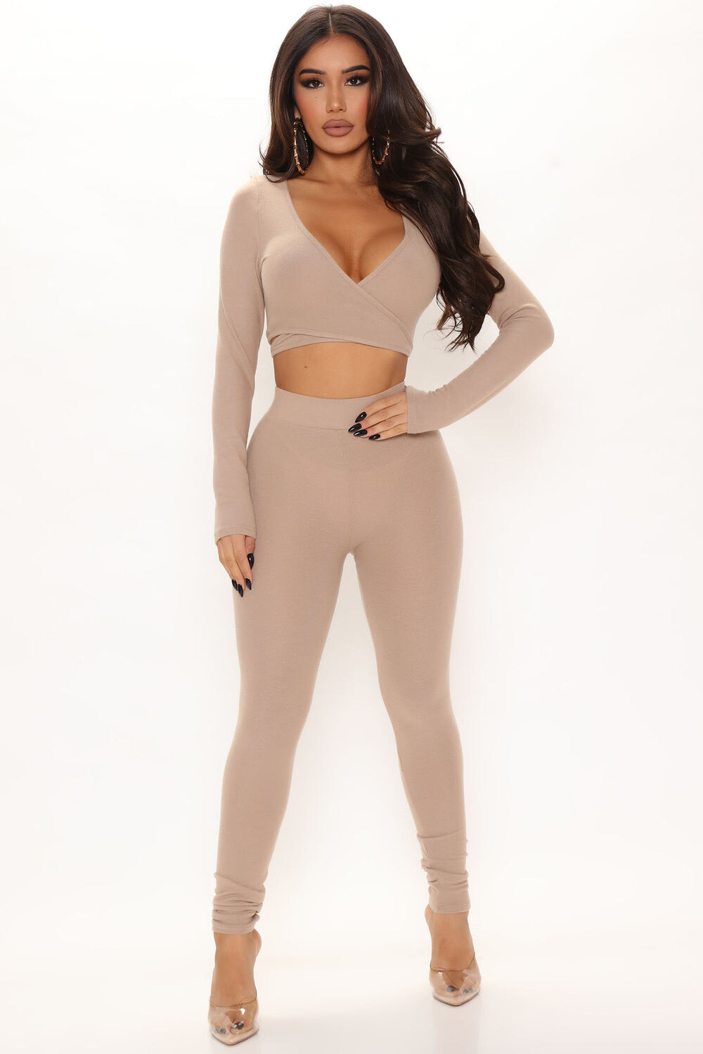 

Леггинсы Fashion Nova NST12148, серо-коричневый
