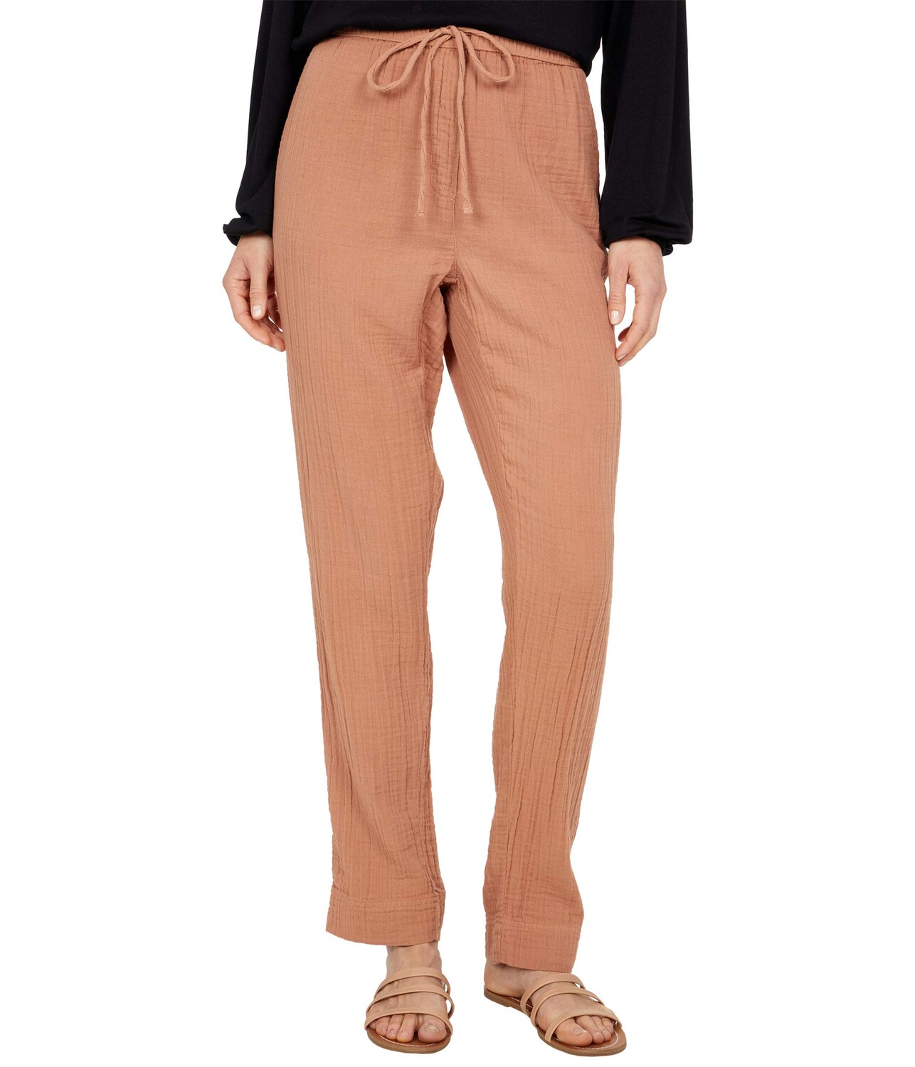 

Брюки Dylan by True Grit, Solid Chelsea Gauze Drawstring Pants with Pockets, Коричневый