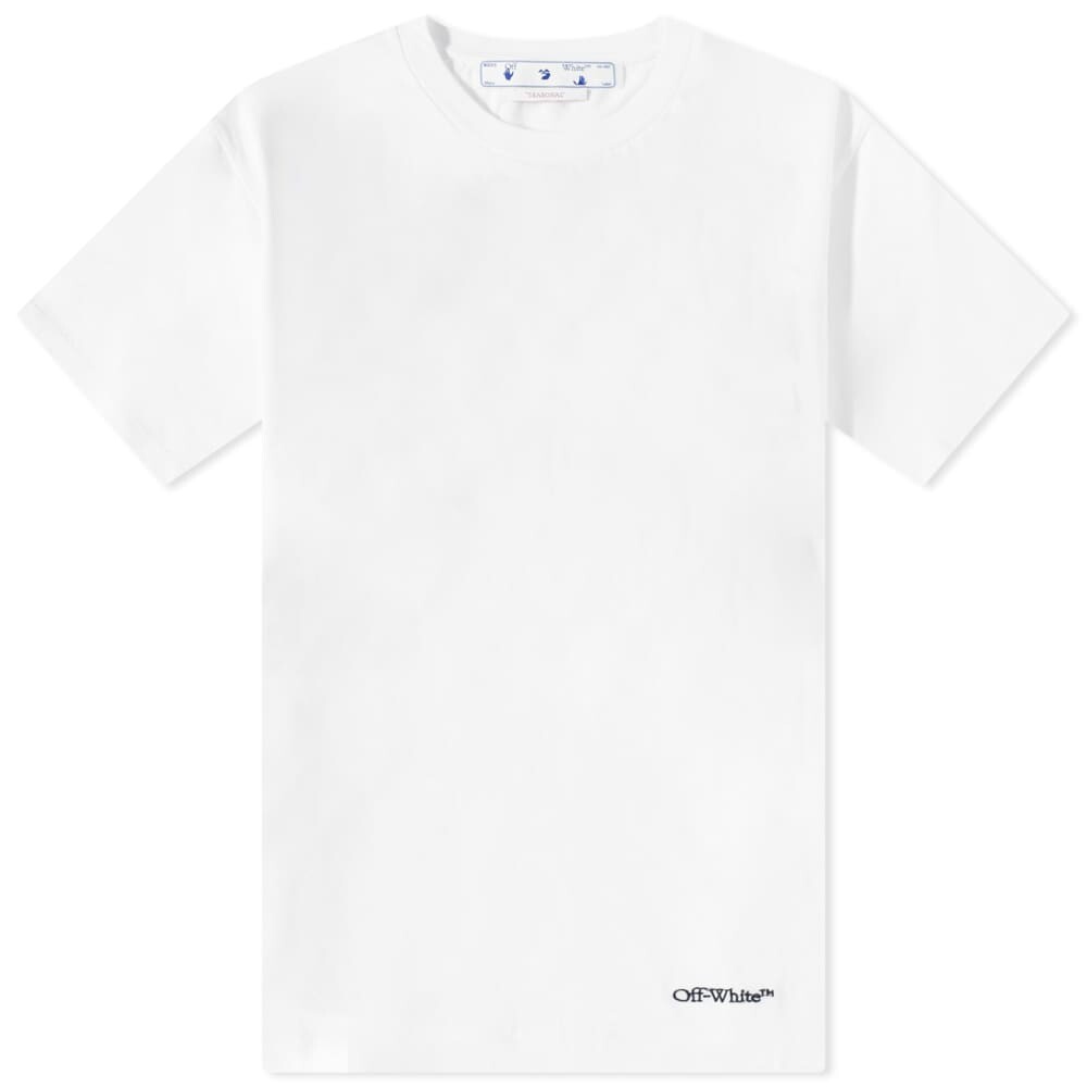 

Узкая футболка Off-White Scribble Diag, белый