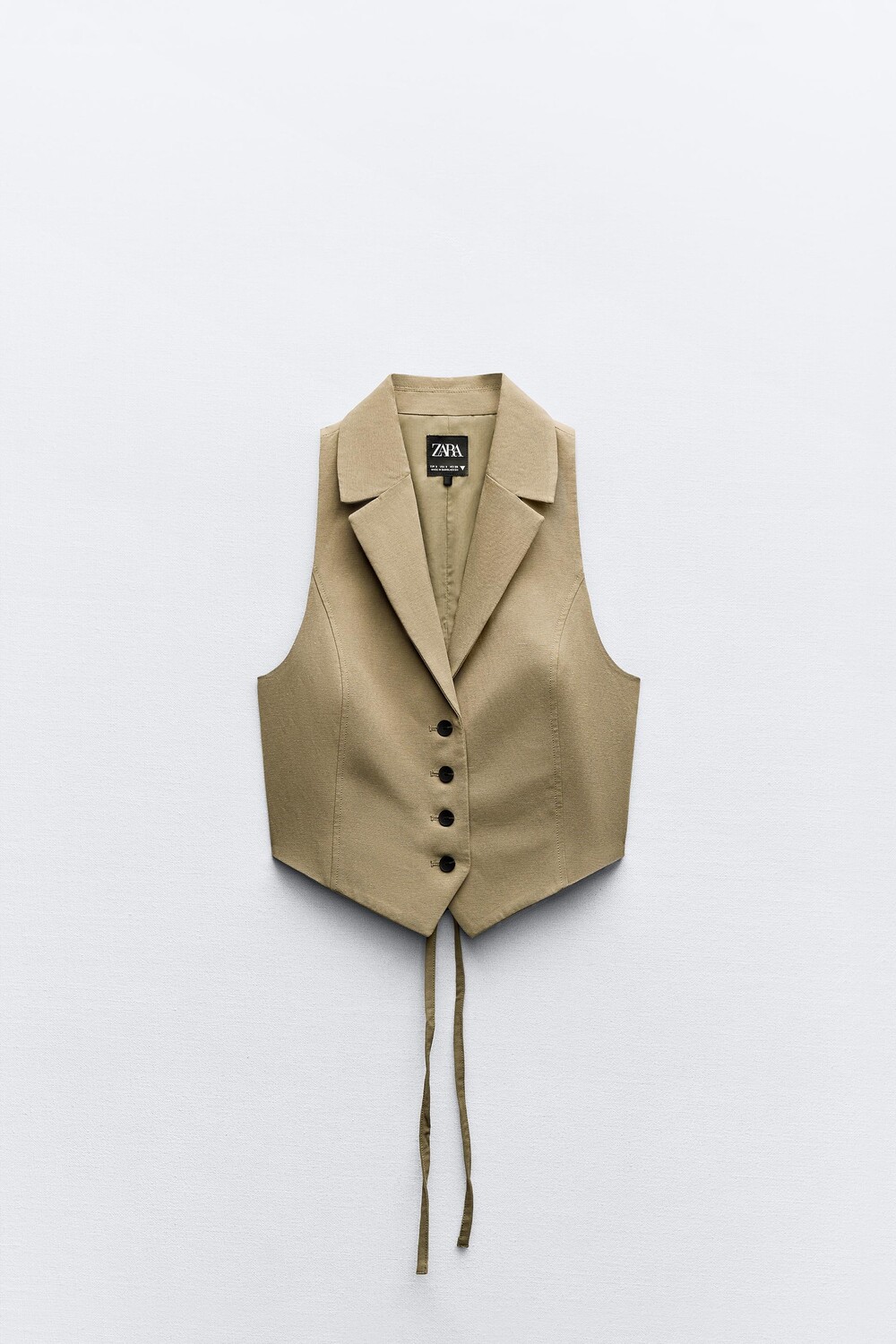 

Жилет Zara With Cut Cut Back, темно-зеленый