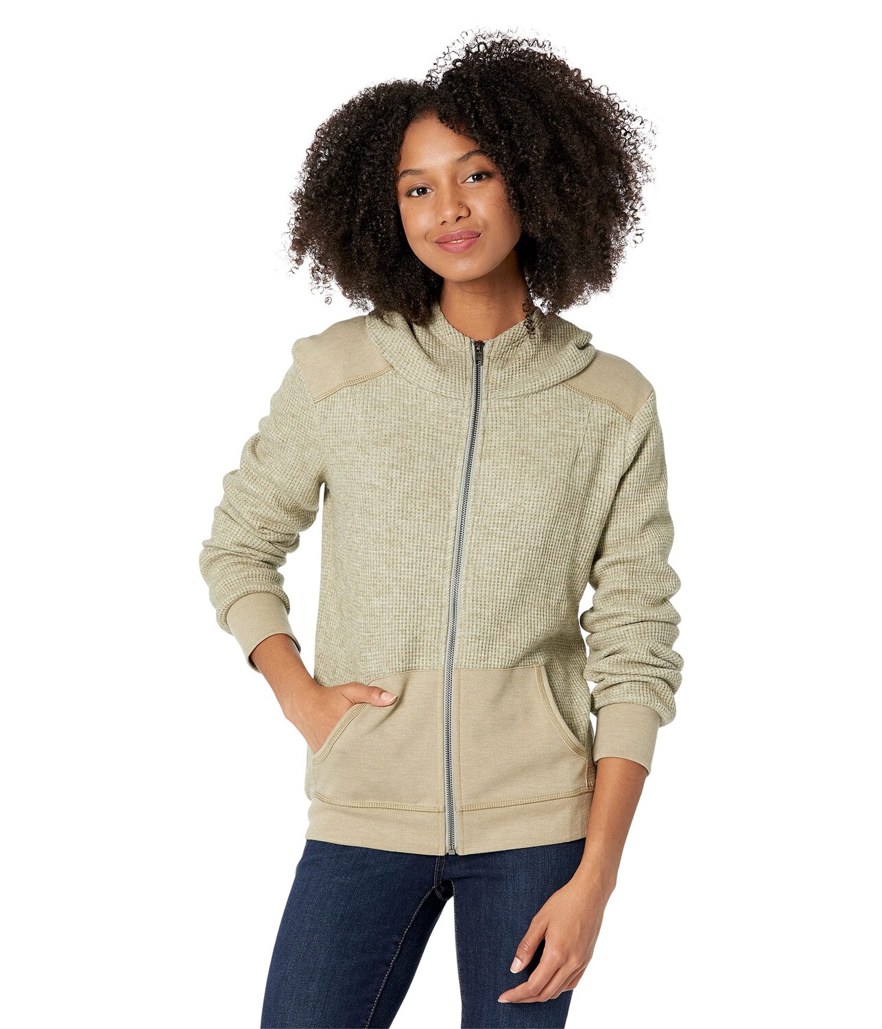 

Худи Miss Me, Waffle Knit Zip-Up Hoodie