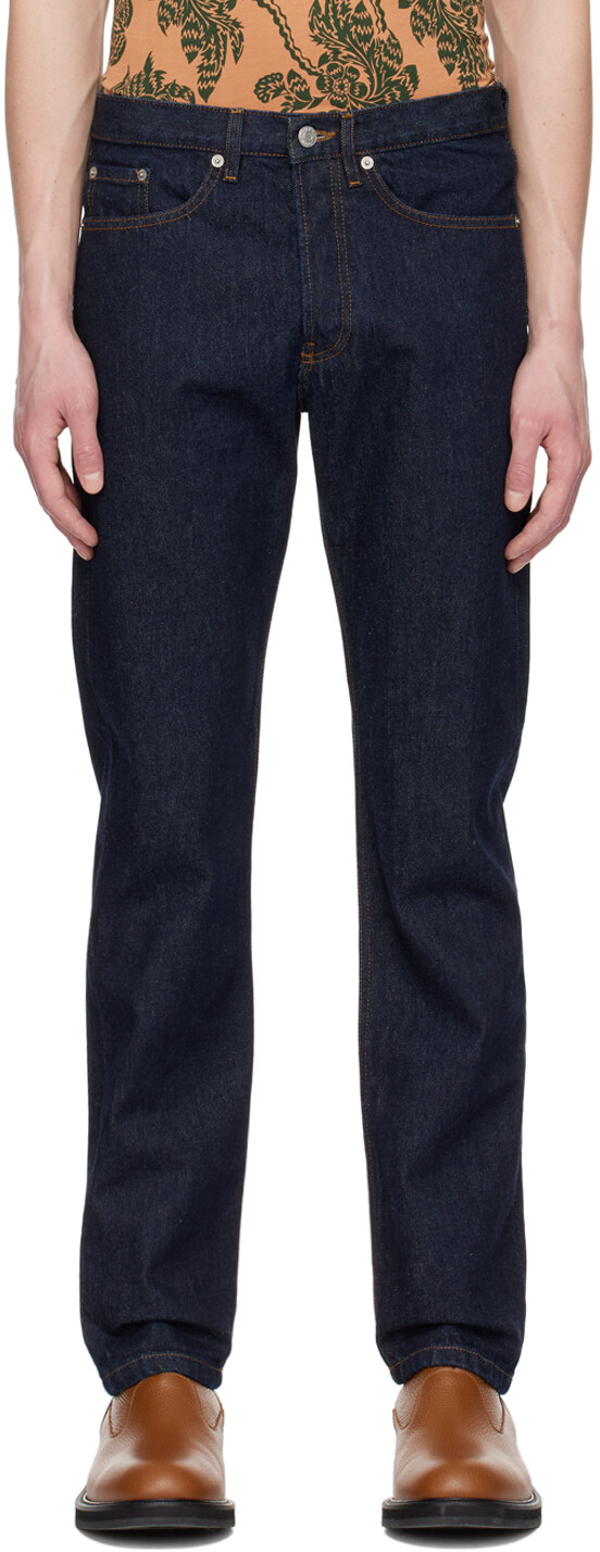 

Прямые джинсы цвета индиго Dries Van Noten