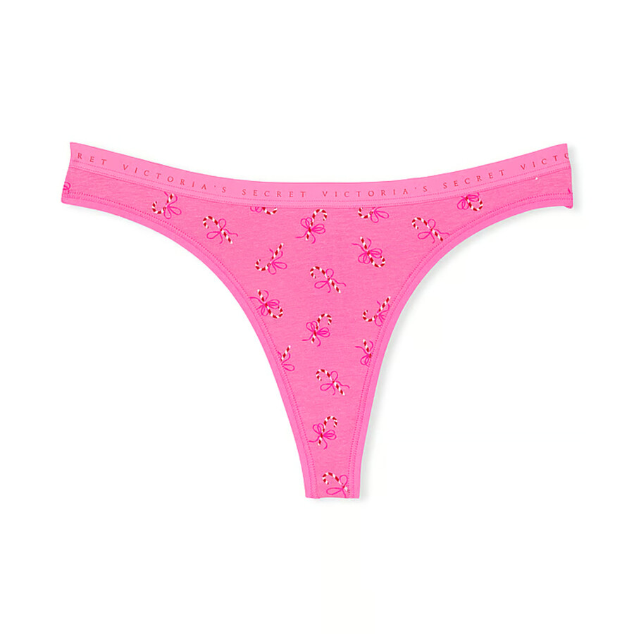 

Трусики Victoria's Secret Stretch Cotton Thong Classic, розовый/леденцы