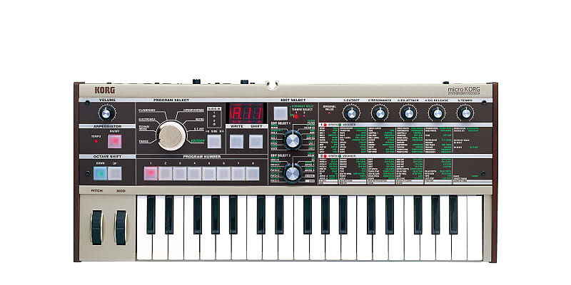 

Korg microKORG 37-клавишный синтезатор/вокодер MicroKORG 37-Key Synthesizer/Vocoder