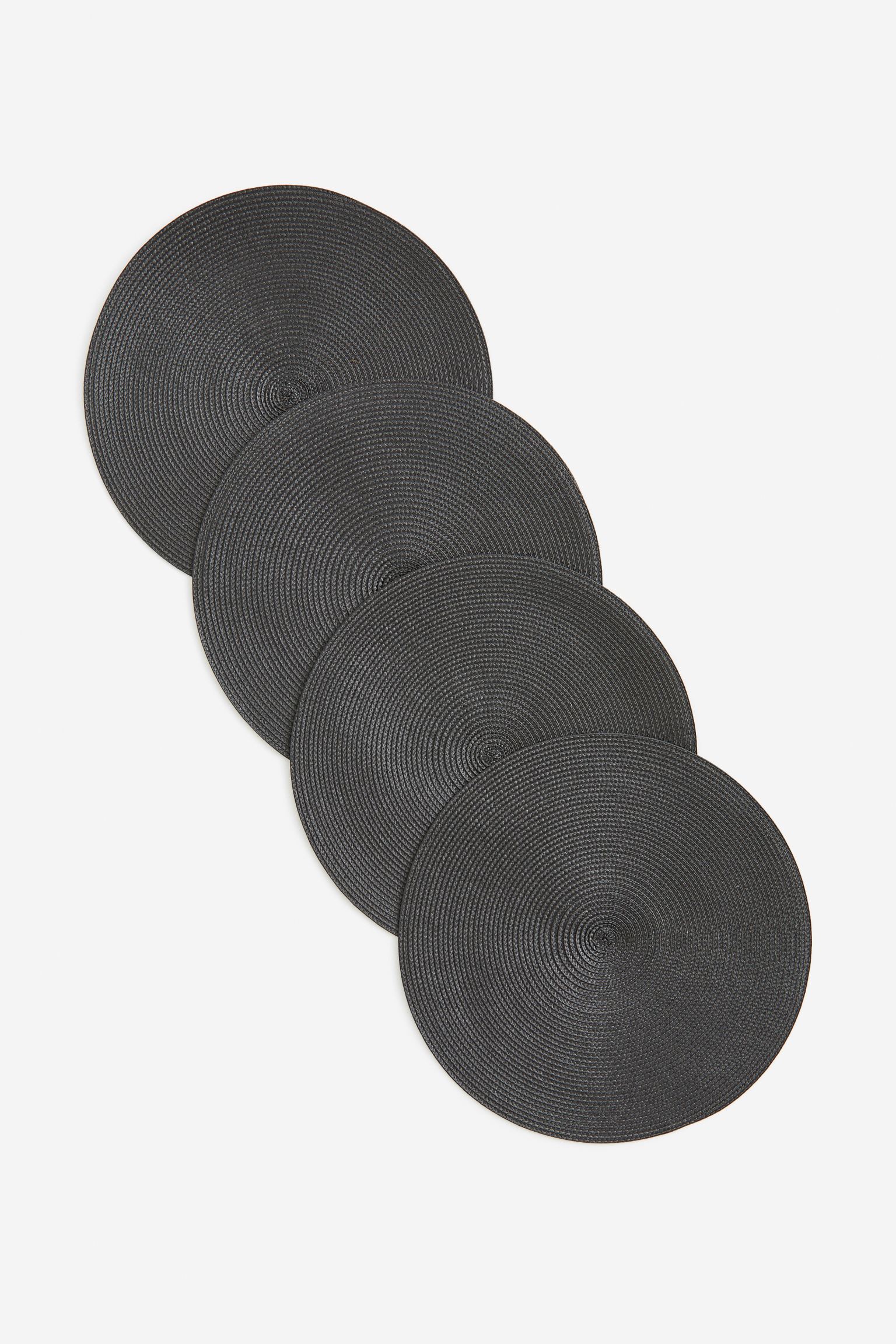 Салфетки для столовых приборов H&M Home, 4 предмета, темно-серый