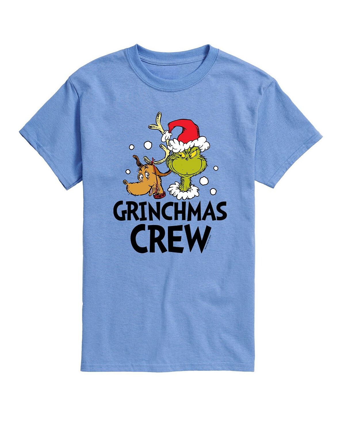 

Мужская футболка с рисунком доктора сьюза гринча grinchmas AIRWAVES, синий