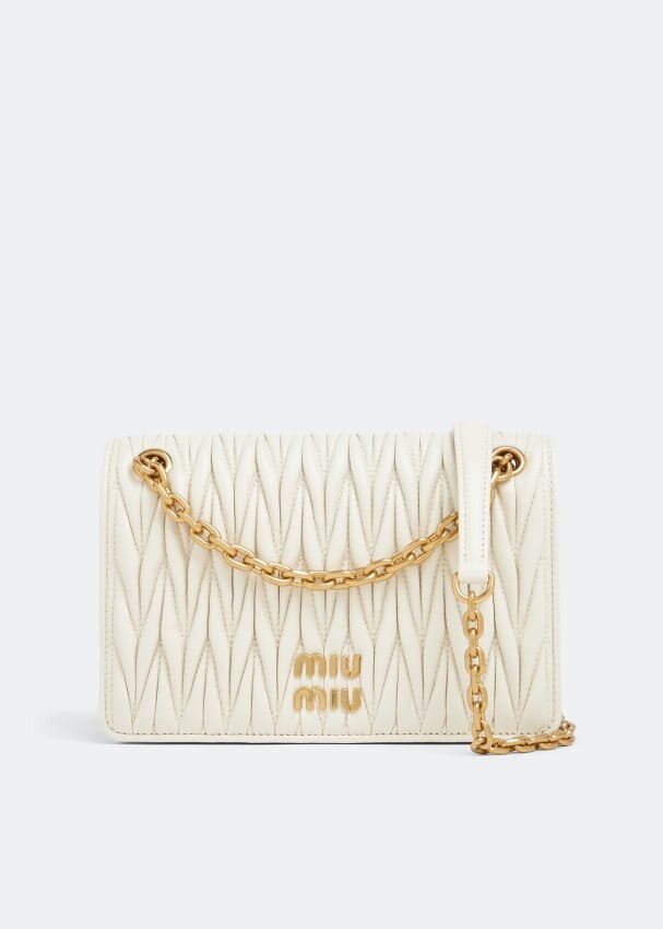

Сумка Miu Miu Matelassé Nappa Leather Mini-Bag, белый