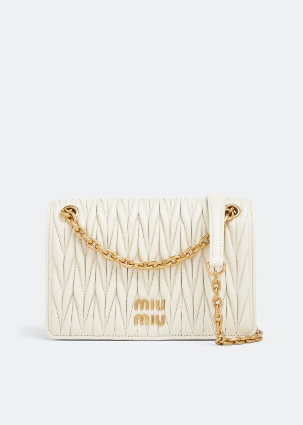 Сумка Miu Miu Matelassé Nappa Leather Mini-Bag, белый