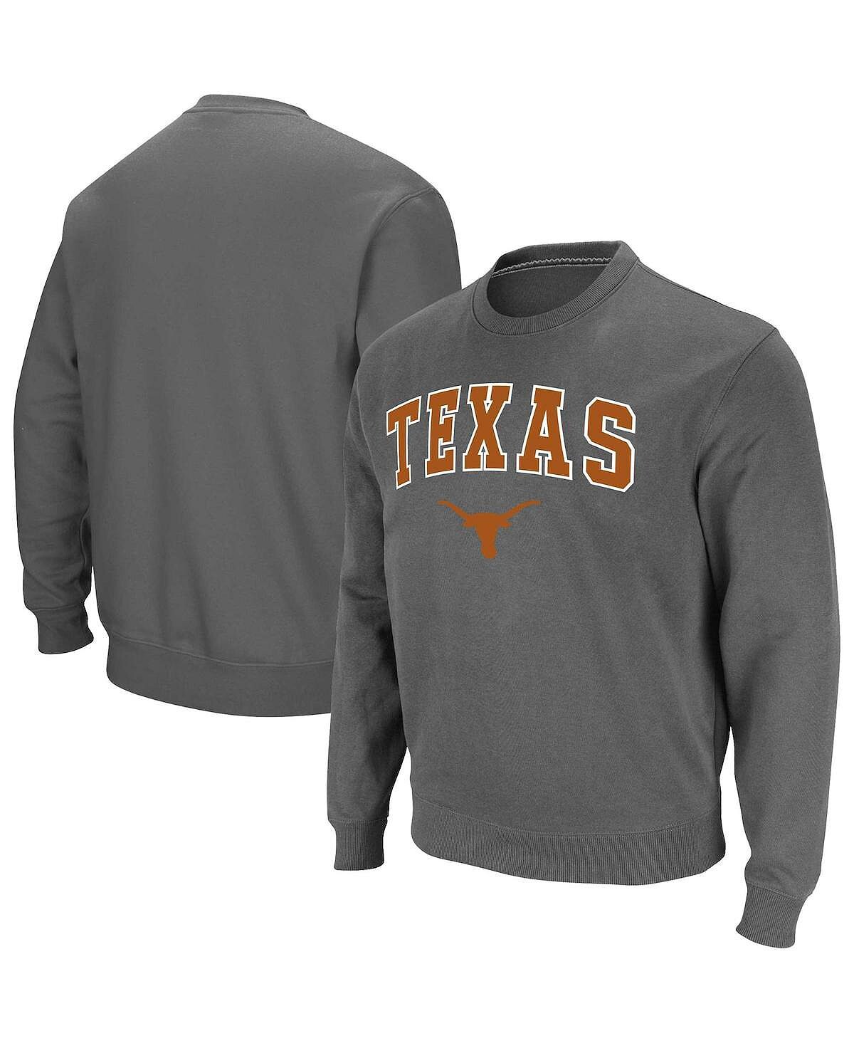 

Мужская темно-серая толстовка с капюшоном texas longhorns arch & logo Colosseum, мульти