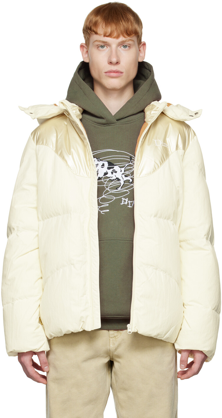 

Пуховик Off-White контрастного цвета Dime, Серый