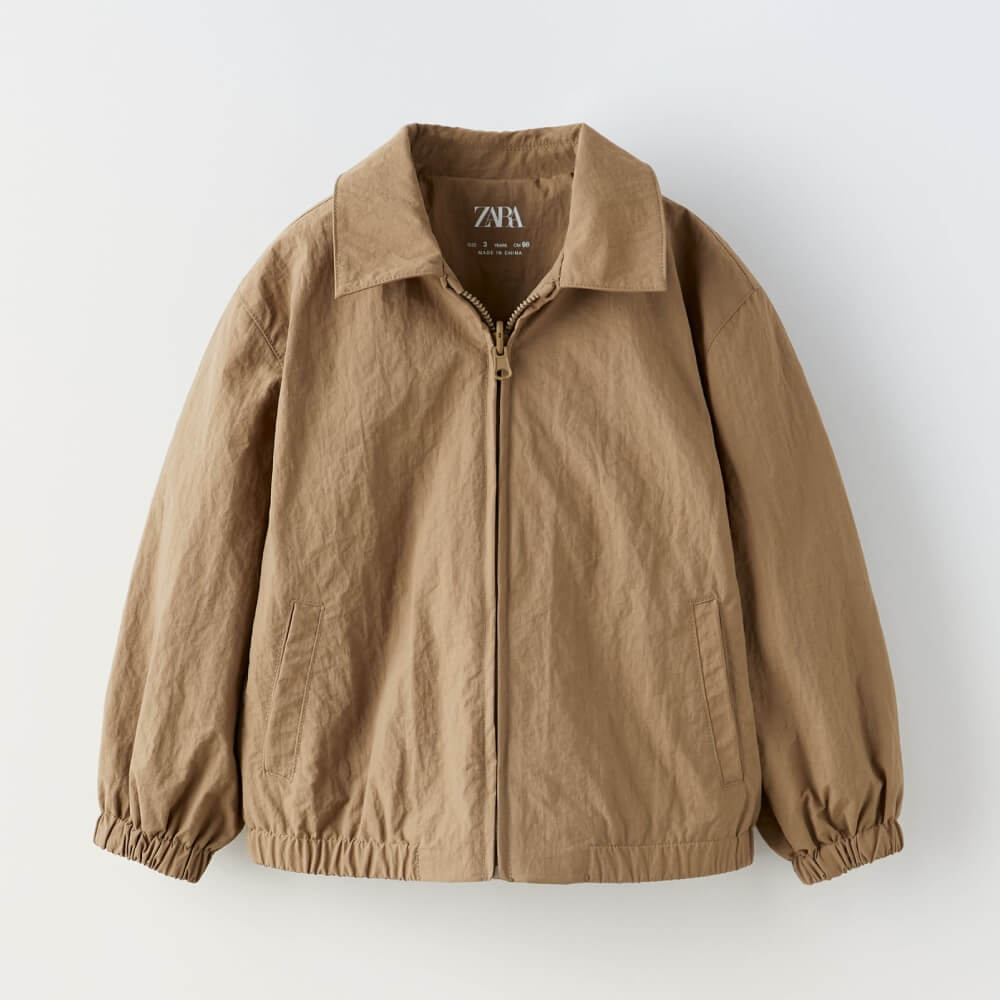 Куртка для девочек Zara Nylon, коричневый куртка для девочек zara with zip серый