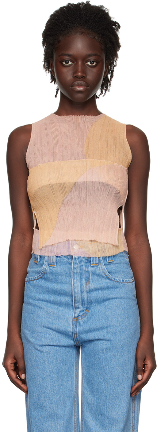 

Розовая акварельная майка Eckhaus Latta