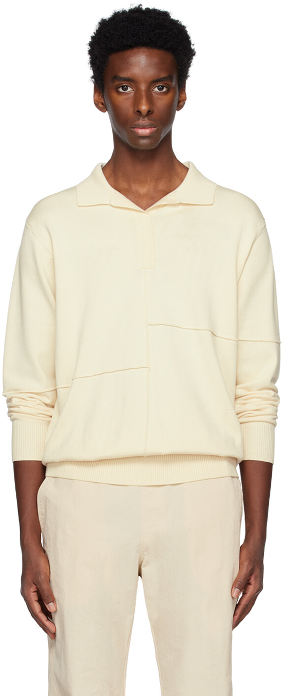 

Лоскутное поло Off-White WYNN HAMLYN, Серый