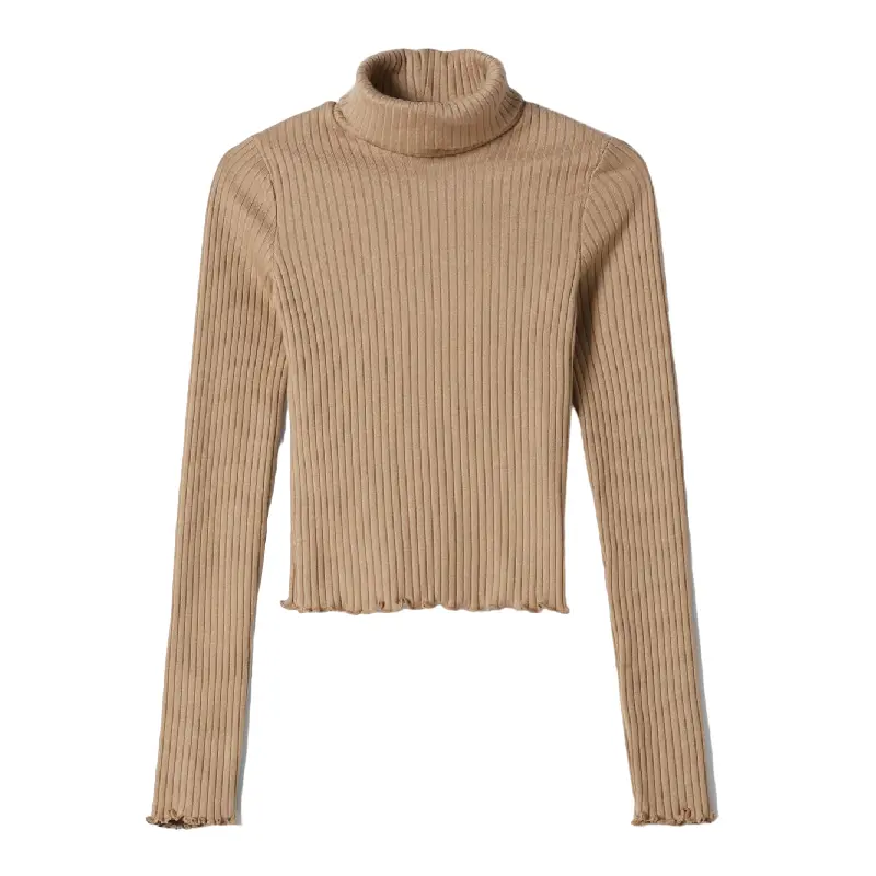 

Свитер Bershka High Neck, светло-коричневый