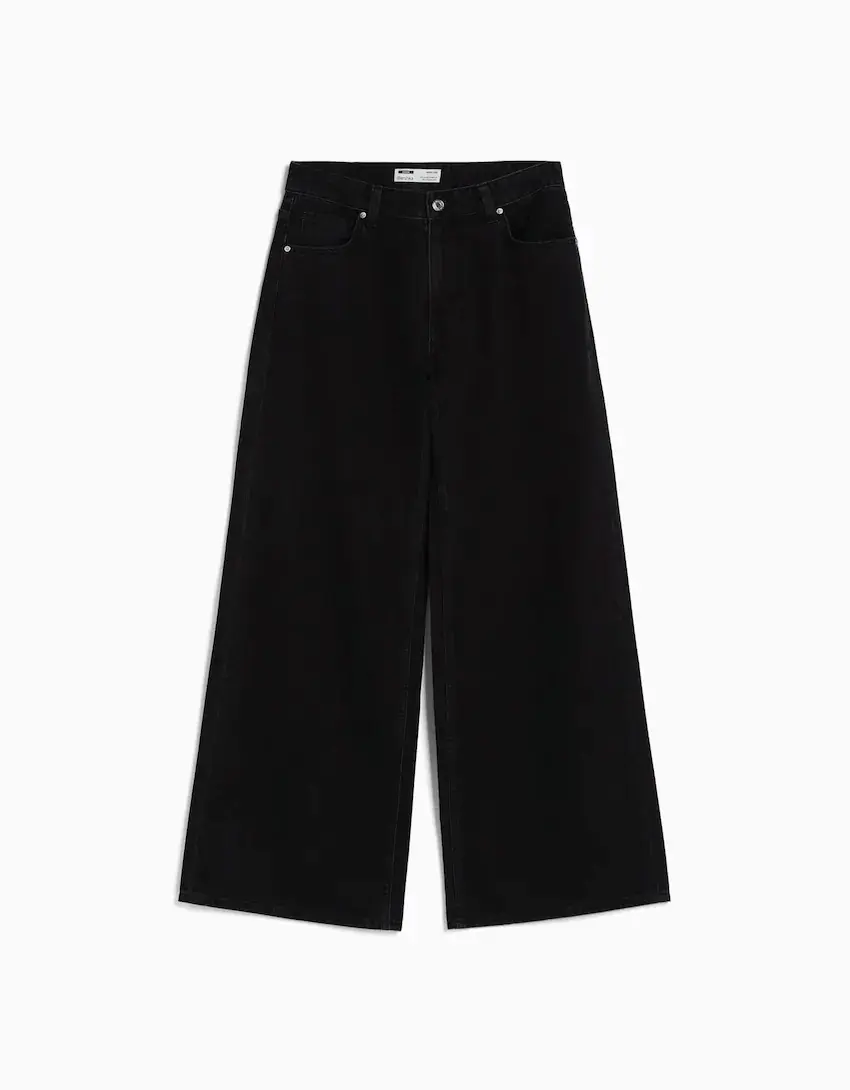 

Джинсы Bershka Wide Leg, черный