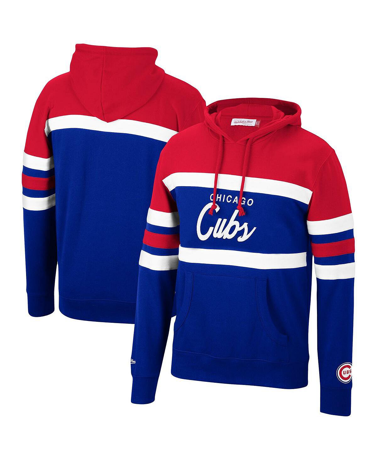 

Мужская королевская красная толстовка с капюшоном chicago cubs head coach pullover Mitchell & Ness, мульти