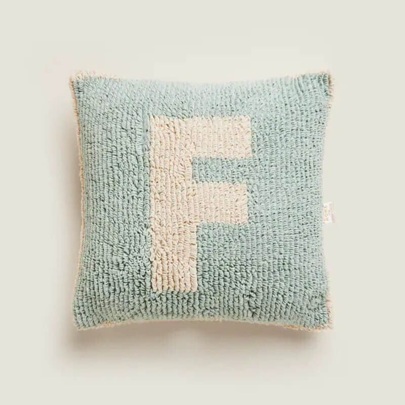 

Декоративная подушка Zara Home Embroidered Letter F, мультиколор