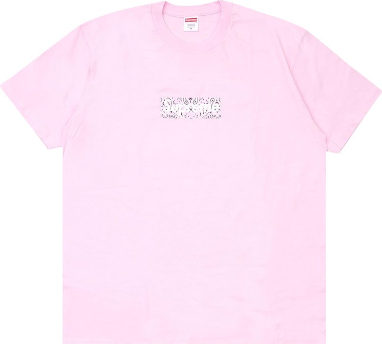 

Футболка Supreme Bandana Box Logo Tee 'Light Pink', розовый