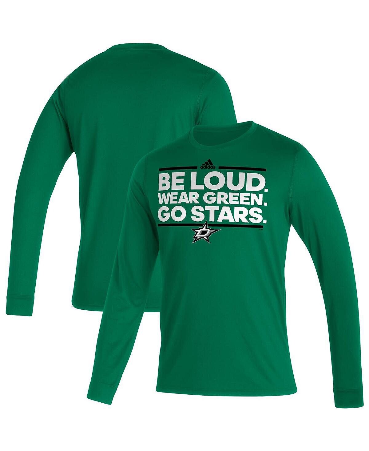 

Мужская футболка с длинным рукавом kelly green dallas stars dassler aeroready creator adidas, мульти