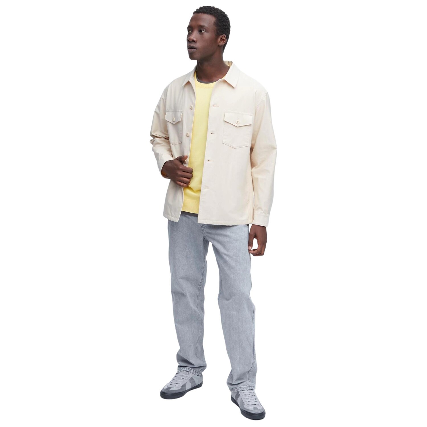 

Куртка-рубашка Uniqlo Jersey Overshirt, кремовый