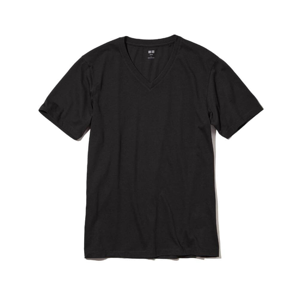 

Футболка Uniqlo 100% Supima Cotton V Neck, черный