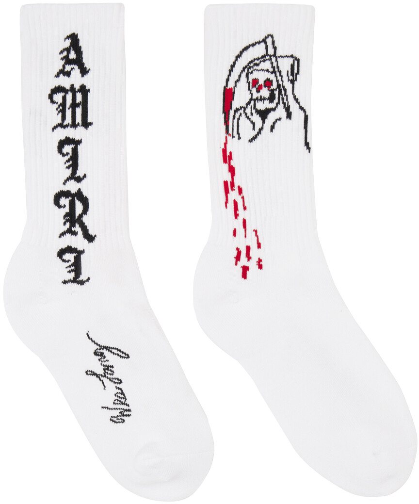 

Кровавые носки белого жнеца AMIRI