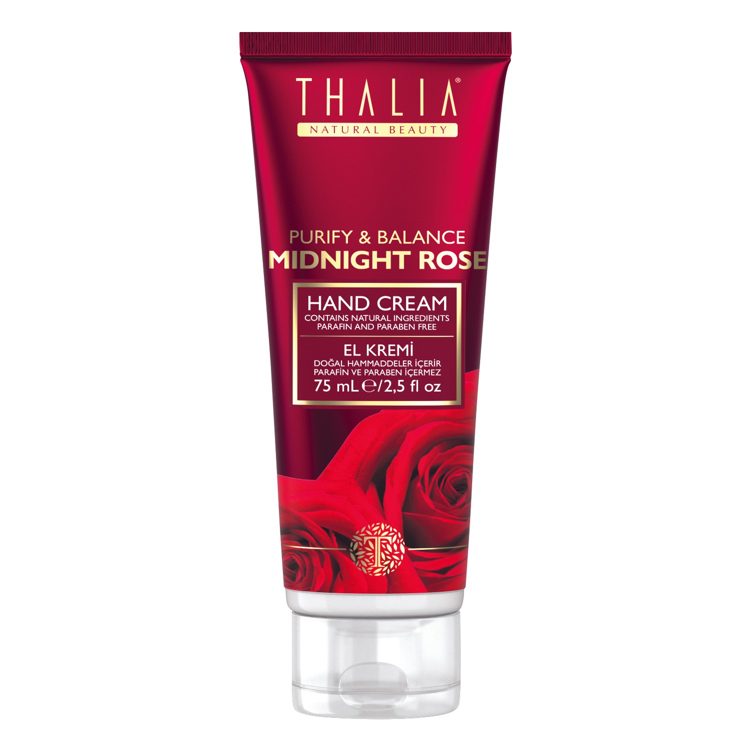 Крем Thalia Midnight Rose для рук, 75 мл очищающее средство для лица thalia purifying midnight rose water 300 мл