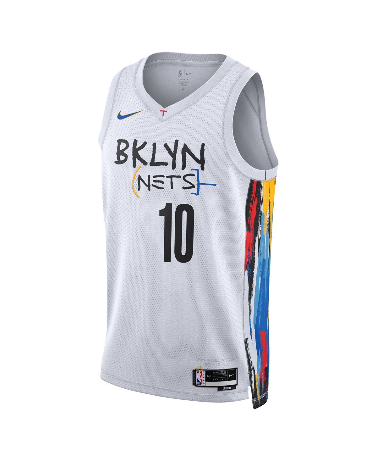 Мужская и женская футболка ben simmons white brooklyn nets 2022/23 city edition swingman jersey Nike, белый
