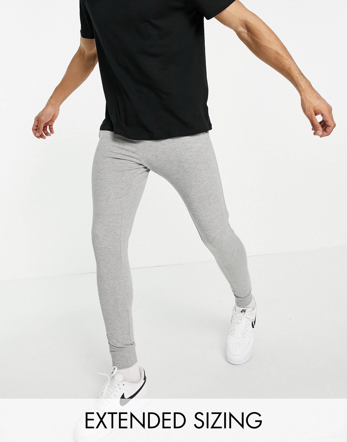 

Серые меланжевые супероблегающие джоггеры ASOS DESIGN - GREY
