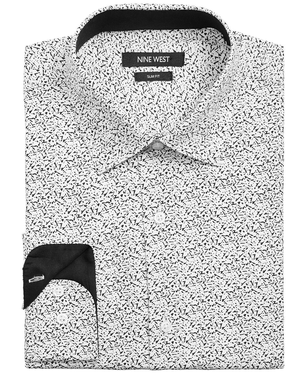 

Мужская классическая рубашка slim fit performance stretch с принтом в виде брызг краски Nine West, мульти