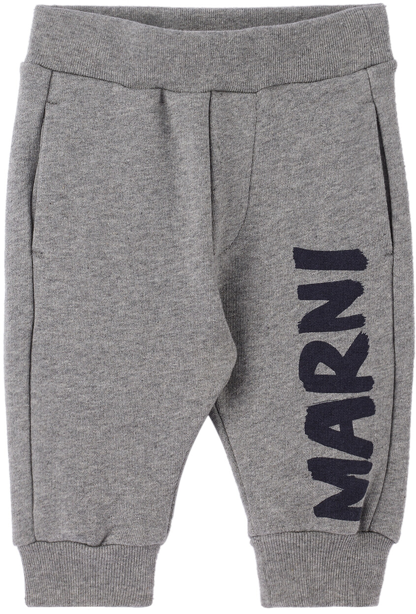 

Детские серые спортивные штаны с логотипом Marni