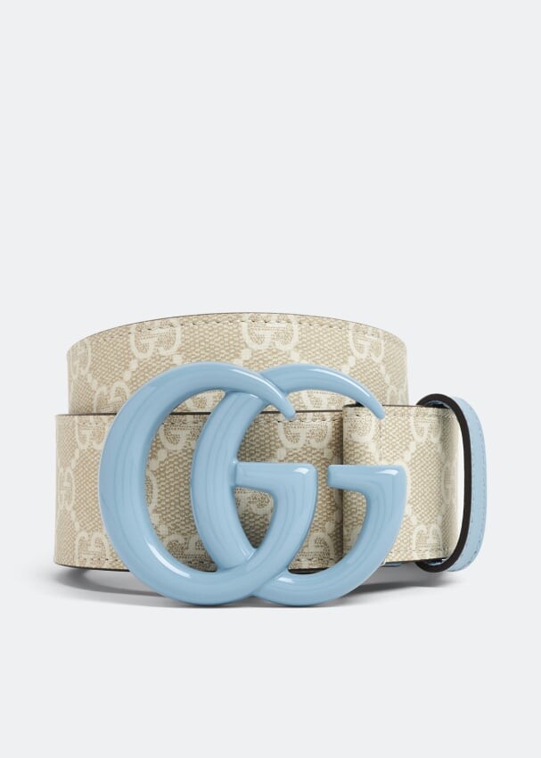 

Ремень GUCCI GG Marmont wide belt, бежевый