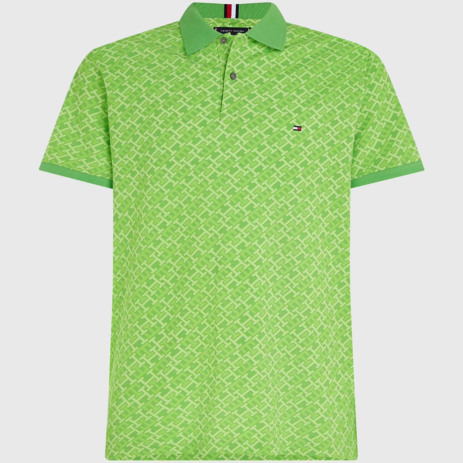 

Поло Tommy Hilfiger Allover Monogram, лаймовый
