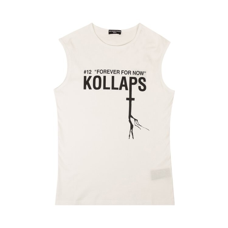 

Футболка Raf Simons Redux Sleeveless Slim Fit T-Shirt With Kollaps Print 'White', белый