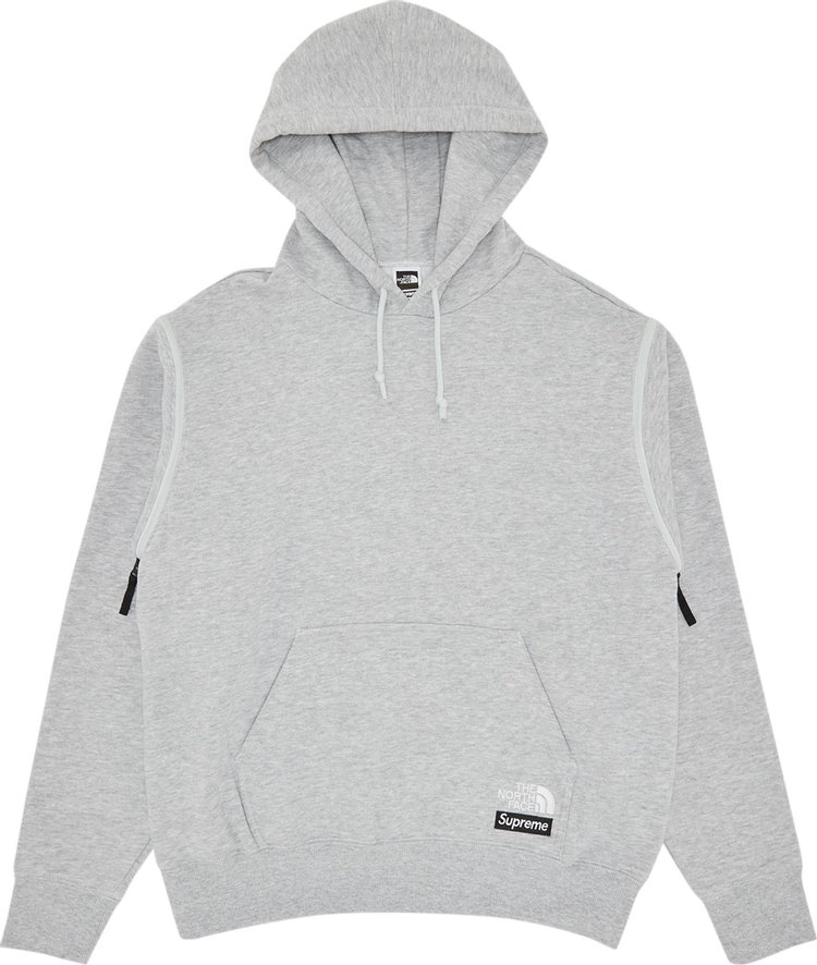 Supreme x The North Face Convertible Hooded Sweatshirt Heather Grey