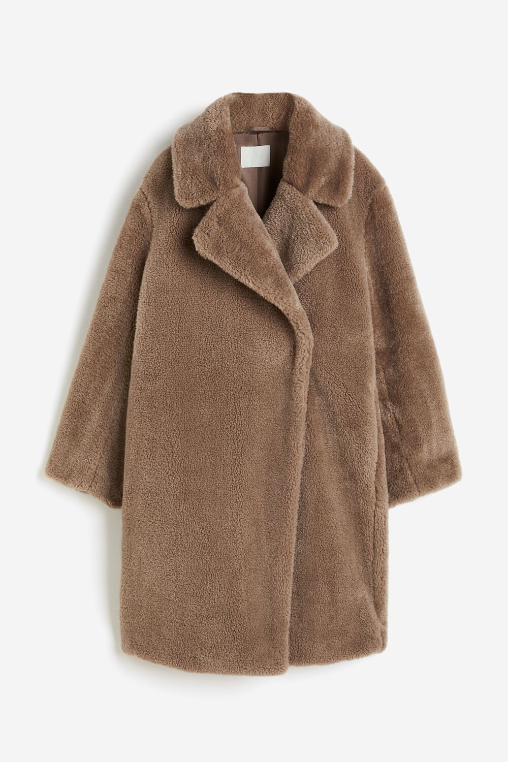 

Пальто H&M Fluffy, коричневый