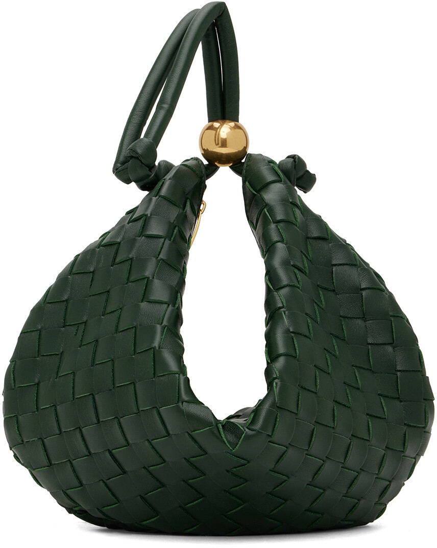 

Зеленая сумка среднего размера Bottega Veneta