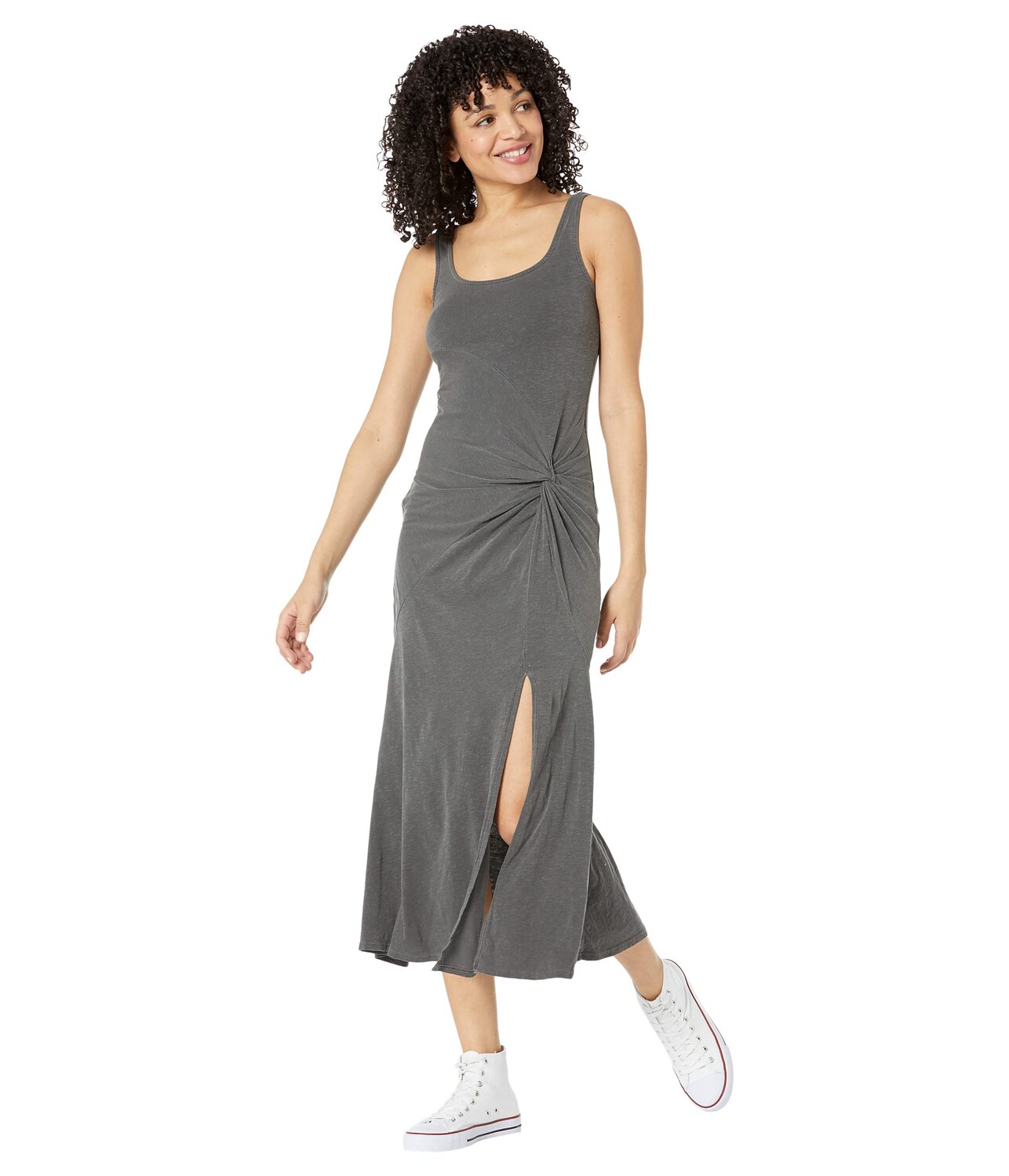 

Платье SUNDRY, Twist Front Sleeveless Dress in Cotton Spandex