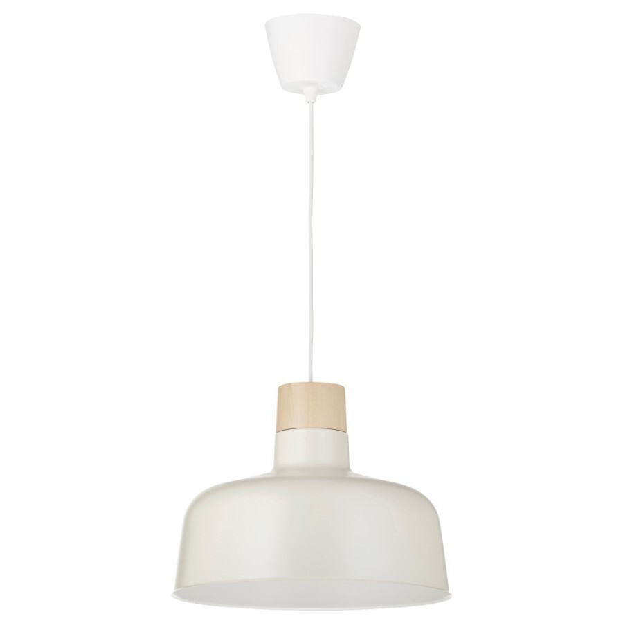 

Подвесной светильник Ikea Bunkeflo, 36 см, белый/береза