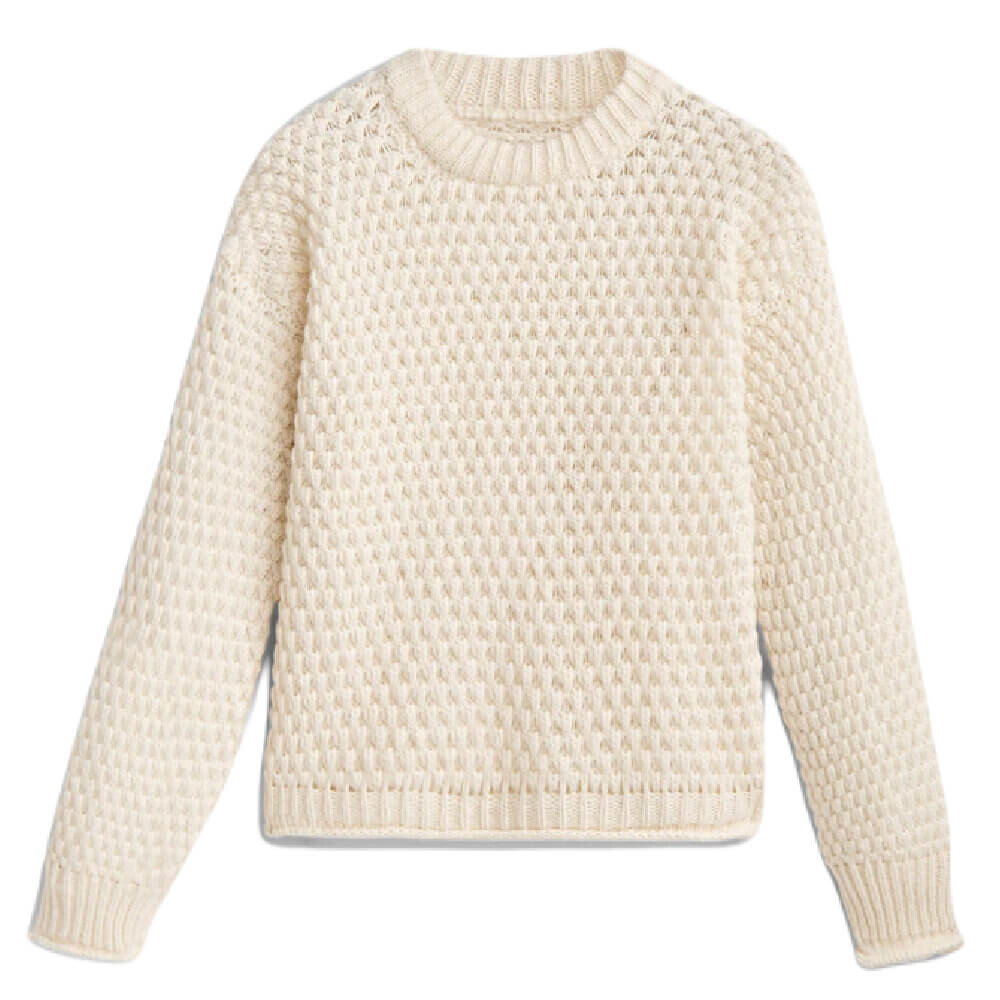 

Свитер Massimo Dutti Crew Neck Open-knit, кремовый