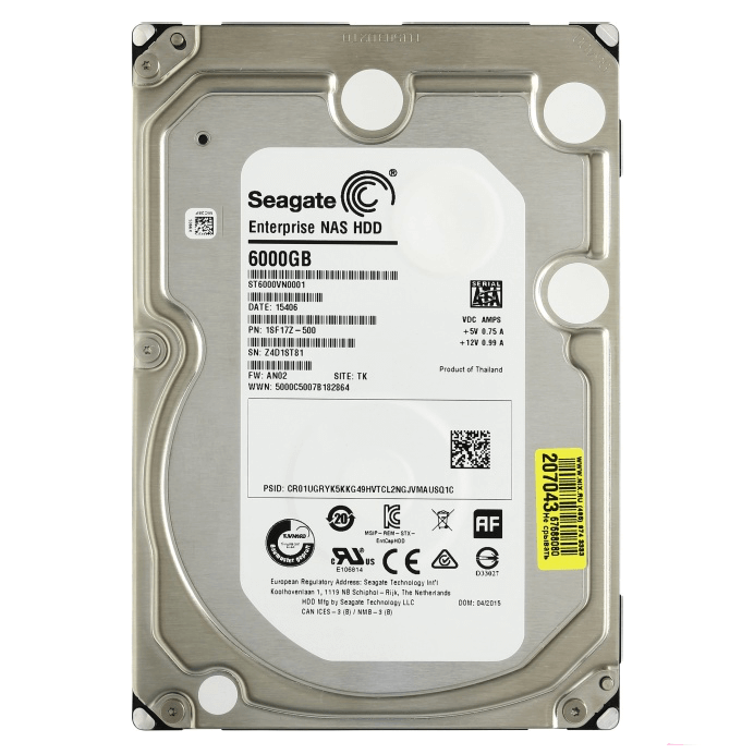 цена Жесткий диск Seagate Enterprise NAS 6 ТБ 3.5 ST6000VN0001