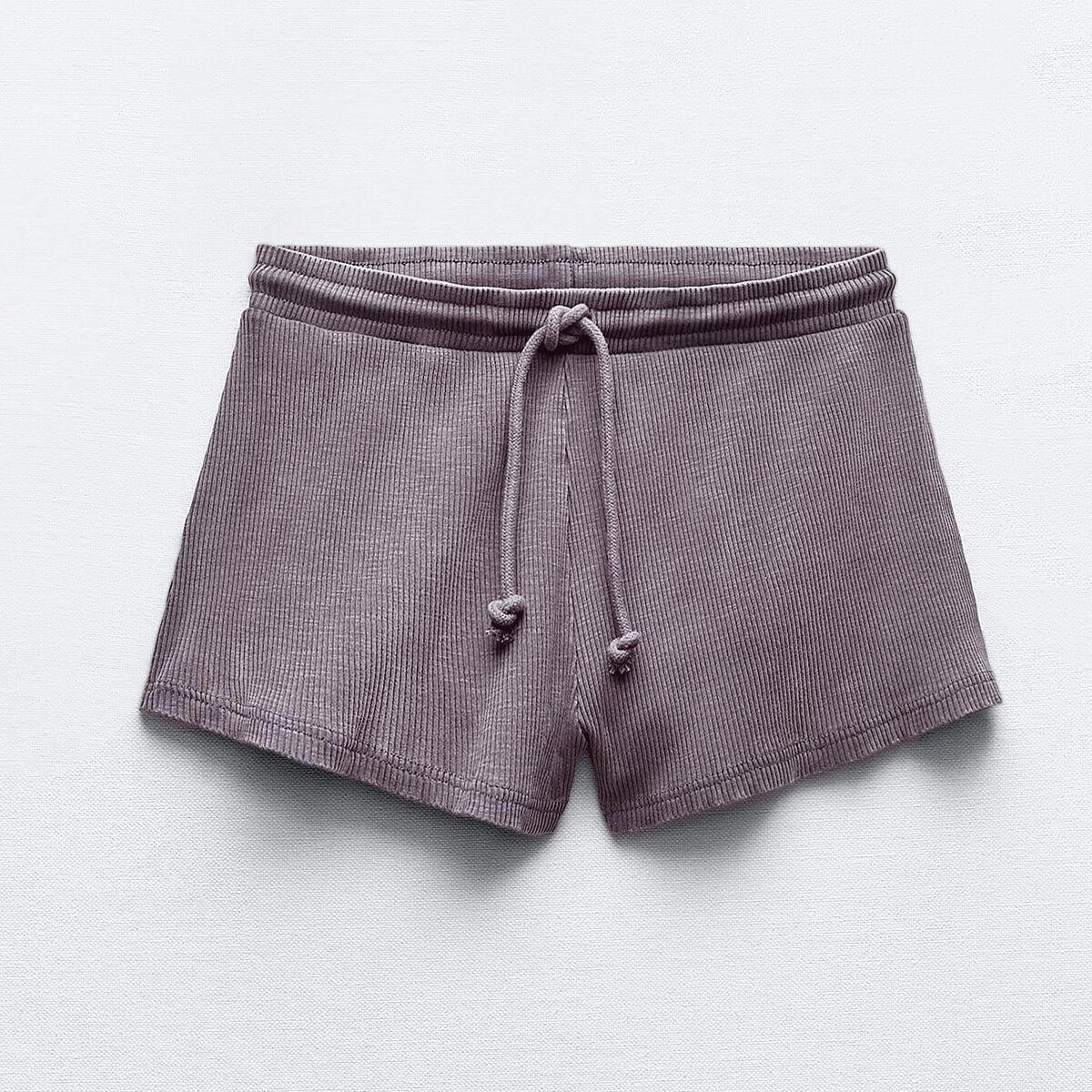 шорты zara faded textured темно серый Шорты Zara Faded-effect Ribbed, фиолетово-серый