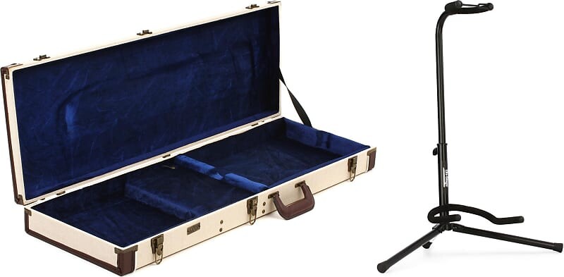 

Gator Journeyman Deluxe Wood Case — комплект электрогитары с двойным вырезом и подставкой для классической гитары On-Stage XCG-4 Gator + On-Stage GW-JM ELEC=1 10586=1